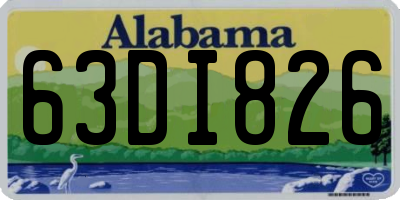 AL license plate 63DI826