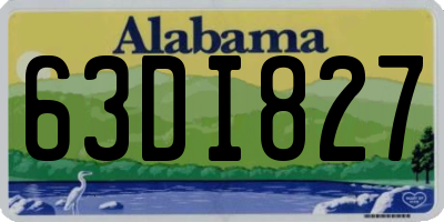 AL license plate 63DI827