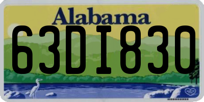 AL license plate 63DI830