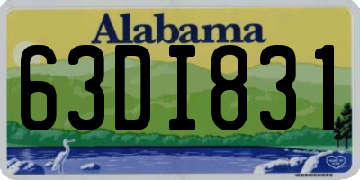 AL license plate 63DI831