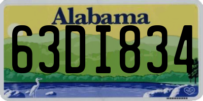 AL license plate 63DI834