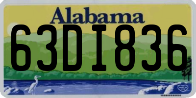 AL license plate 63DI836