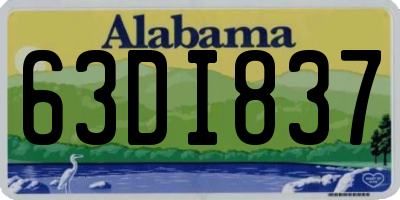 AL license plate 63DI837