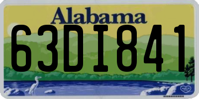 AL license plate 63DI841
