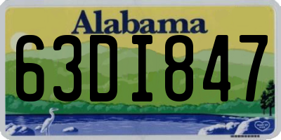AL license plate 63DI847
