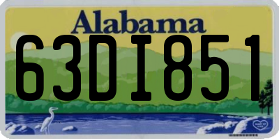 AL license plate 63DI851
