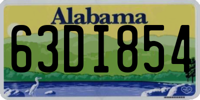 AL license plate 63DI854