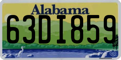 AL license plate 63DI859
