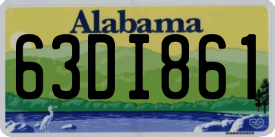 AL license plate 63DI861
