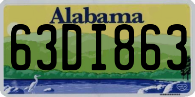 AL license plate 63DI863