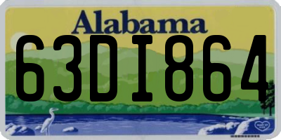 AL license plate 63DI864