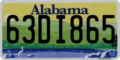 AL license plate 63DI865