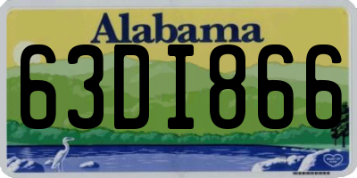 AL license plate 63DI866