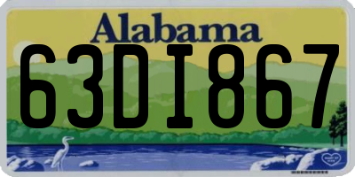 AL license plate 63DI867