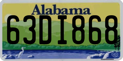 AL license plate 63DI868