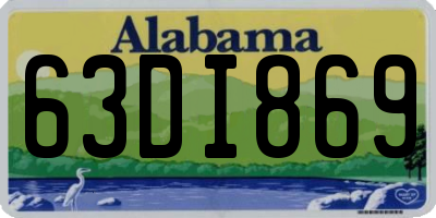 AL license plate 63DI869