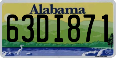 AL license plate 63DI871
