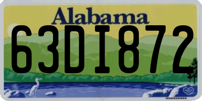 AL license plate 63DI872