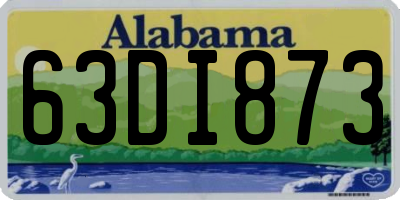 AL license plate 63DI873