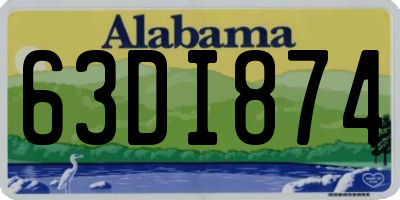 AL license plate 63DI874