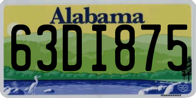 AL license plate 63DI875