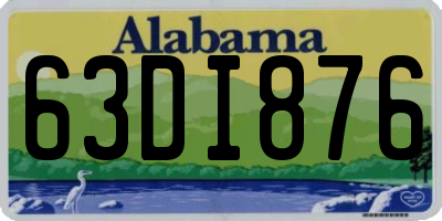 AL license plate 63DI876