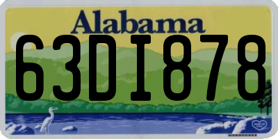 AL license plate 63DI878