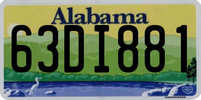 AL license plate 63DI881