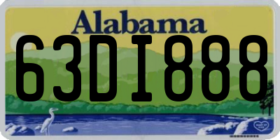 AL license plate 63DI888