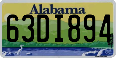 AL license plate 63DI894