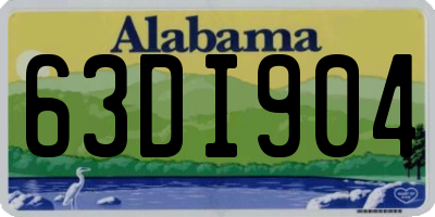 AL license plate 63DI904