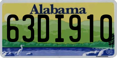AL license plate 63DI910