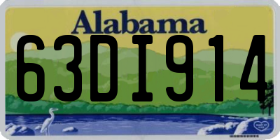 AL license plate 63DI914