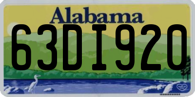 AL license plate 63DI920