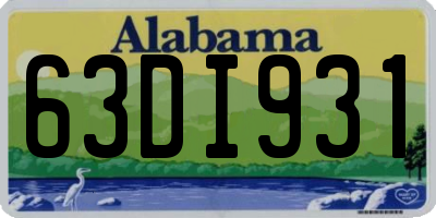 AL license plate 63DI931