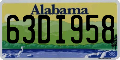 AL license plate 63DI958