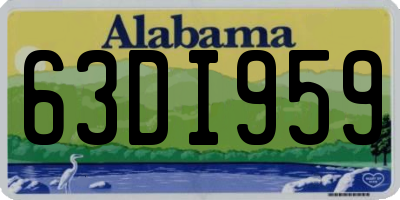 AL license plate 63DI959