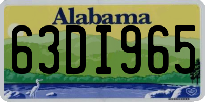 AL license plate 63DI965
