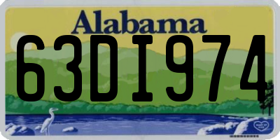 AL license plate 63DI974