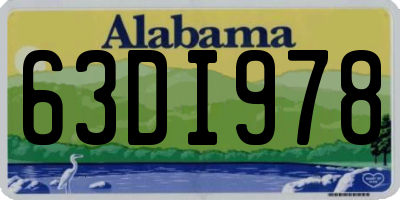 AL license plate 63DI978