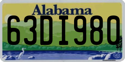AL license plate 63DI980