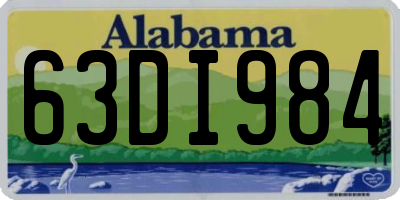 AL license plate 63DI984