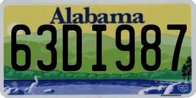 AL license plate 63DI987