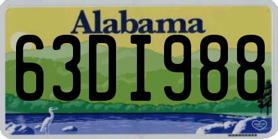 AL license plate 63DI988