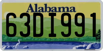 AL license plate 63DI991