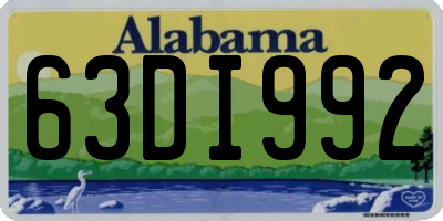 AL license plate 63DI992