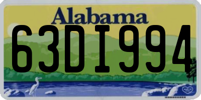 AL license plate 63DI994