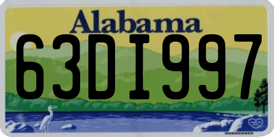 AL license plate 63DI997