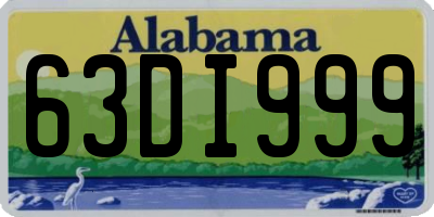 AL license plate 63DI999