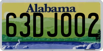 AL license plate 63DJ002